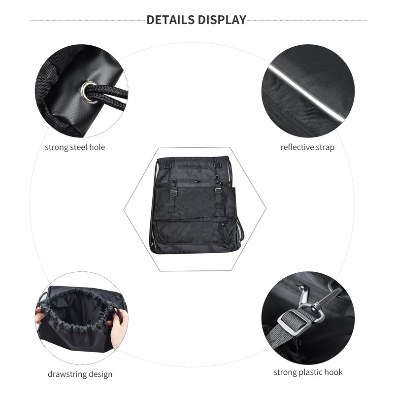 ELCYCO Motorcycle Helmet Backpack Bag With Large Cargo Net,Lightweight Storage