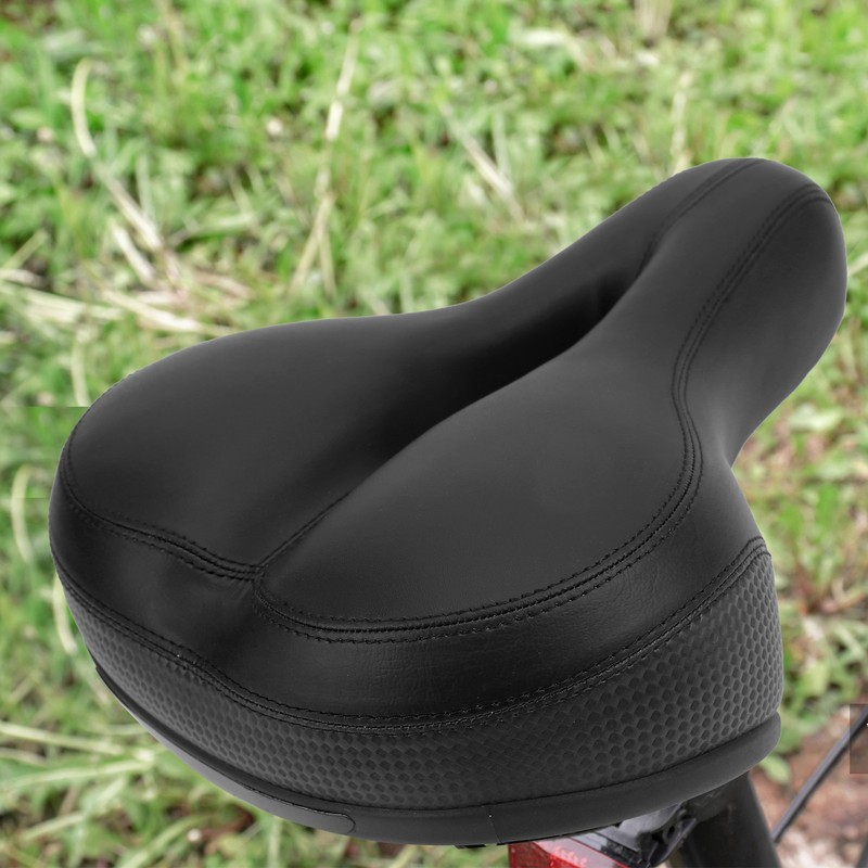 Mountain Bike Saddle Comfortable Microfiber Leather HollowCarved Spring Bike Saddle