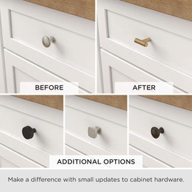 Liberty P95702C-W-C 1-1/4 Ceramic Round Kitchen Cabinet Hardware Knob