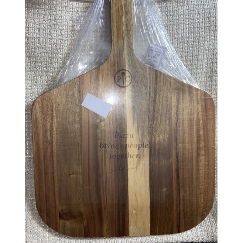 Pampered Chef ACACIA Wooden PIZZA PEEL Paddle- Bevel Edge