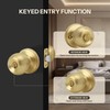 LOQRON Brushed Gold Keyed-NOT-Alike Ball Design Door Knob with Keys