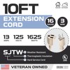 Iron Forge Cable Beige Outdoor Extension Cord 10 ft, 16/3