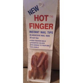 HOT FINGER VINTAGE NEW! HOT FINGER INSTANT NAIL TIPS~ Mauve ALMOND  RARE FIND NIP USA Made