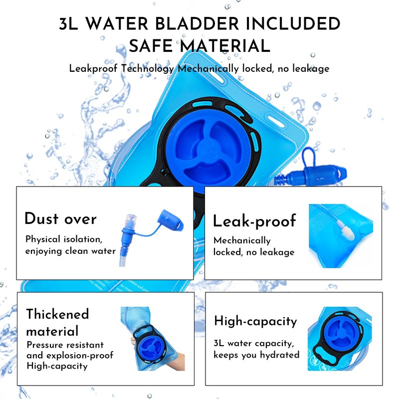 Zavothy Rave Hydration Backpack Lightweight Water Backpack for Cycling Running