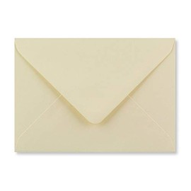 Cream Envelopes 5" x 7" / 133mm x 184mm Coloured Envelopes Great for Greeting Cards, Wedding Invitations, Crafts, Business/Office - Pack of 50 Envelopes (Cream)