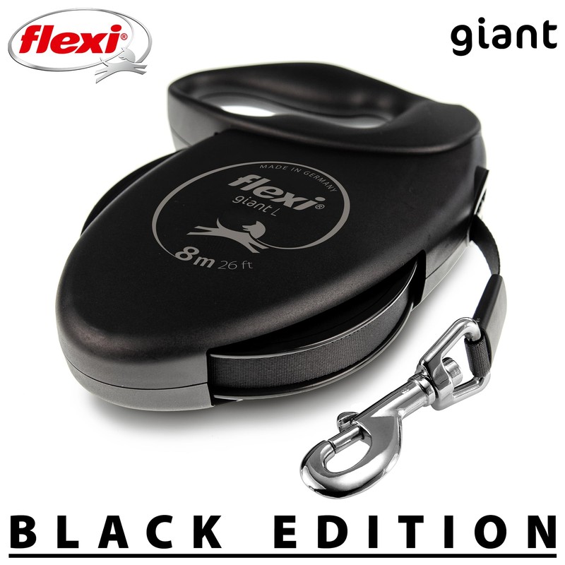 flexi Giant Black Edition L Dog Lead 8 m Strap