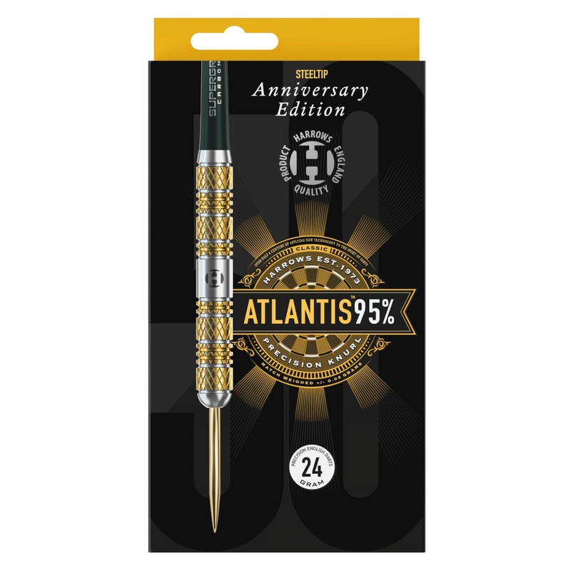 Harrows Atlantis 95% Steel Tip Darts 22 g