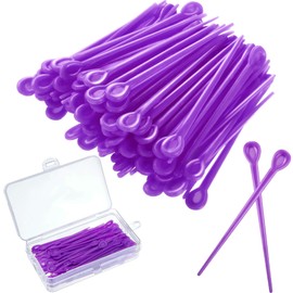 WILLBOND 180 Pieces Brush Roller Pick Plastic Roller Pick Hair Curler Pin for Hair Curling Styling Accessories Present (purple)