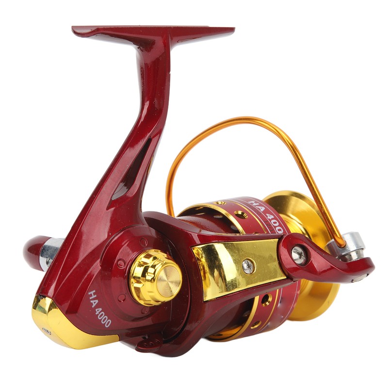 8 Bearing Fishing Spinning Reel Red Color 5.2:1 Gear Ratio