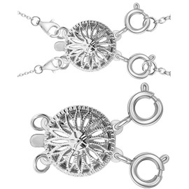 Dailyacc Layered Necklace Clasp for Women Slide Jewelry Lock Silver & 14k Gold Jewelry Bracelet Connectors