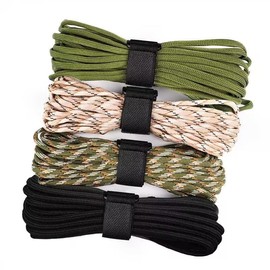 TNOMSNO Pack of 4 40 m Paracord 4 mm, Paracord Cords Rope, 7 Core Strands, 33 ft Type III Paracord Cords, 100% Nylon Cord, Holds up to 250 kg, Paracord 4 mm for Outdoor Survival Camping Dog Lead