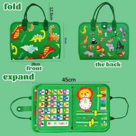 SUNXBUK Busy Board from 1 Year, Montessori Toy from 1 2 3 4 Years, Educational Toy from 1 2 Years, Sensory Toy, Gifts for Boys, Motor Skills Toy, Basic Knowledge, Children's Toy, Activity Board