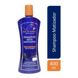 Shampoo silicare azul matizador en botella de 400mL por 1 unidad