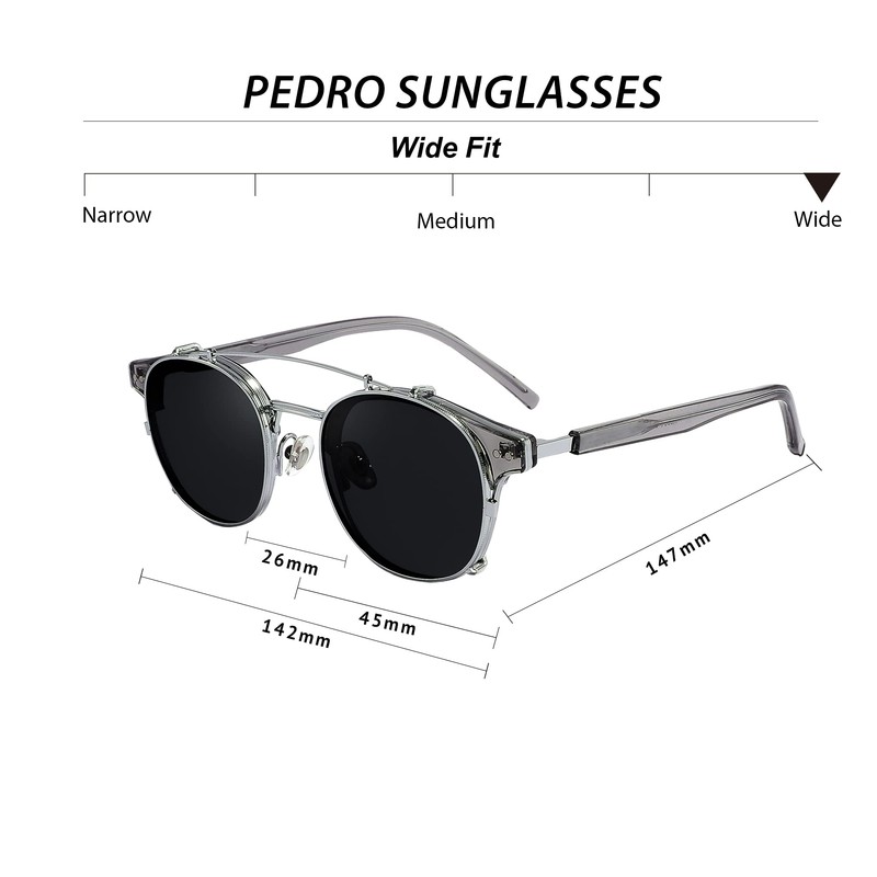 Technigadgets Pedro Steampunk - anteojos de sol de doble lente