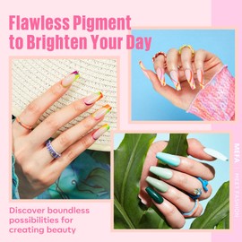 MEFA 56 Pcs Gel Nail Polish Kit with U V Light, 32 Colors Classic Popular Gel Nail Kit Soak Off Nail Polish Gel Set Nail Art Decorations Manicure Tools DIY Gifts for Women