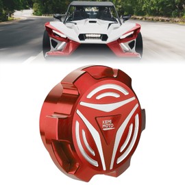 KEMIMOTO Aluminum Gas Cap Compatible Polaris Slingshot SL LE R S SLR Gr Touring 2015-2023 2024 Fuel Cap Oil Cover Gas Tank Lid, 2521278 for Slingshot Accessories Red