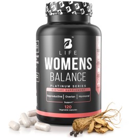 Women's Balance Supplement with Natural Ingredients: Dim, Dong Quai, BioPerine®, Myo & D-Chiro Inositol | 240 Caps - 120 Days | 400mg of Dim per Serving | Hormone Balance | Made in The USA by B Life.