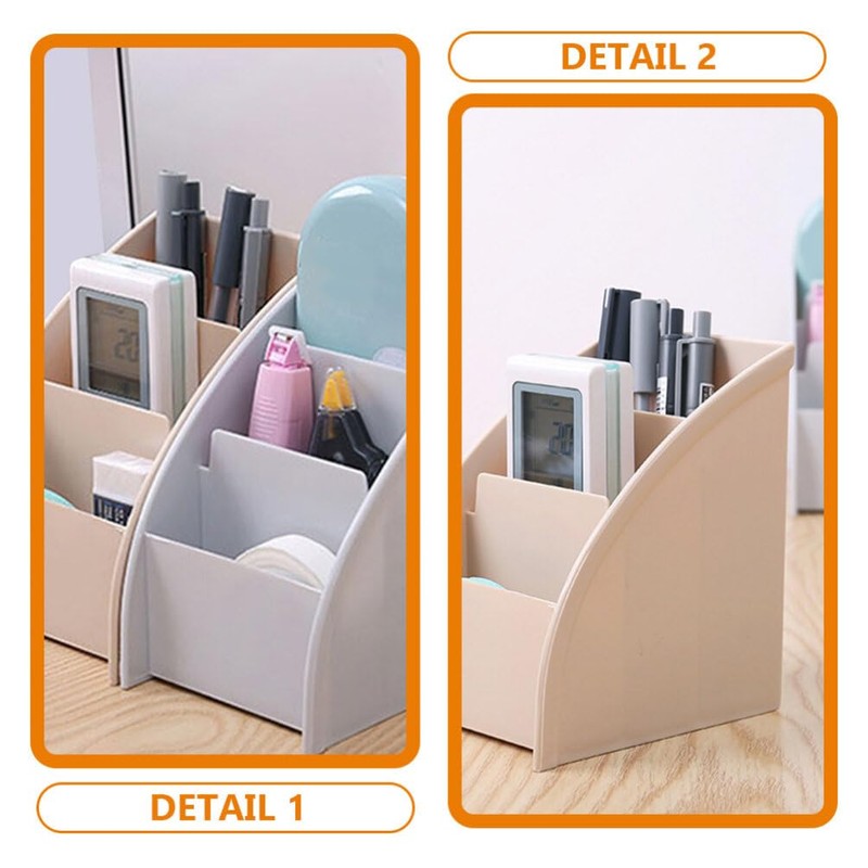 Operitacx 2Pcs plastic organizers white kitchen table desktop makeup organizer
