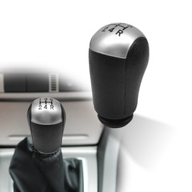 nuoozy 5 Speed Manual Gear Shift Knob Compatible with Ford Focus Mustang Mondeo MK3 S-MAX C-MAX Galaxy Transit Fiesta MK6 Shifter Lever Knob Silver