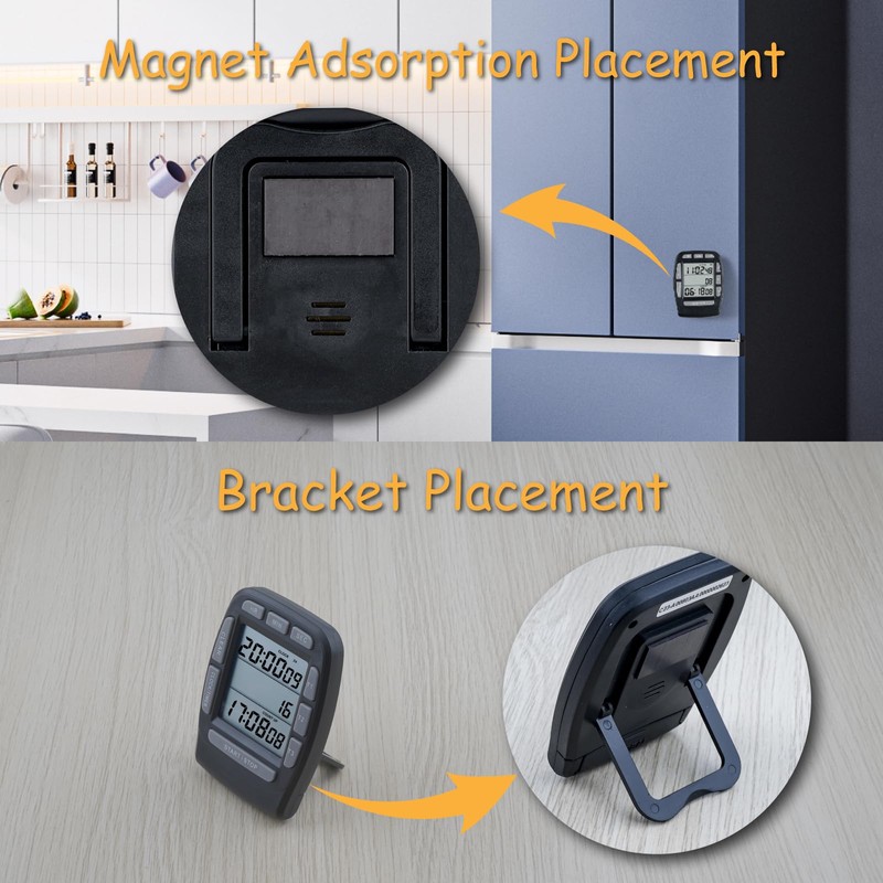 Jayron JR-KT001 Digital Timer Large LCD 3 Channel Countdown Timer,Kitchen