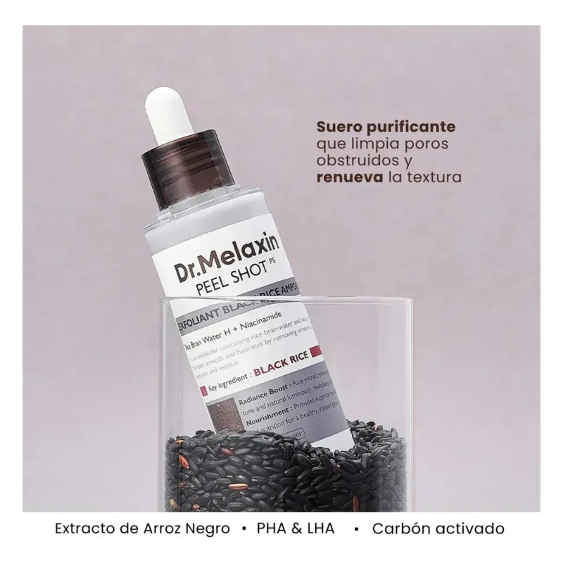 Ampolla Exfoliante e Hidratante Rostro Dr Melaxin Agua de Arroz