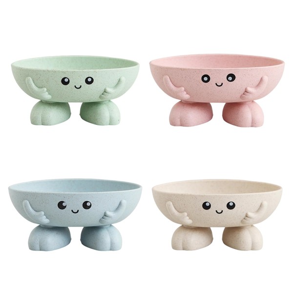 4 Pieces Cartoon Soap Box, Cute Portable Drain Box, Dormitory