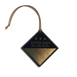 Seagron Bottle Keeper Bottle Name Plate, Commercial Use, Acrylic, Stylish (Square, String Type, Pack of 10)