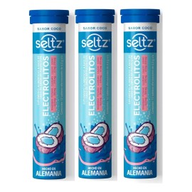 Electrolitos Efervescentes Seltz Coco Tabletas Pack 3