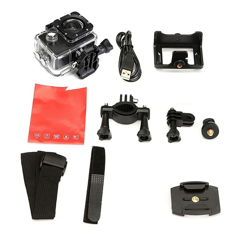 K1080HD 12MP Underwater Waterproof Video Camera Outdoor Bike Diving Sports