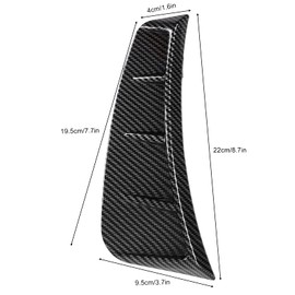 Car Fender Air Vent Trim Cover, Pair Front Bumper Side Air Vent Trim Exterior Carbon Fibre Style Universal Decoration
