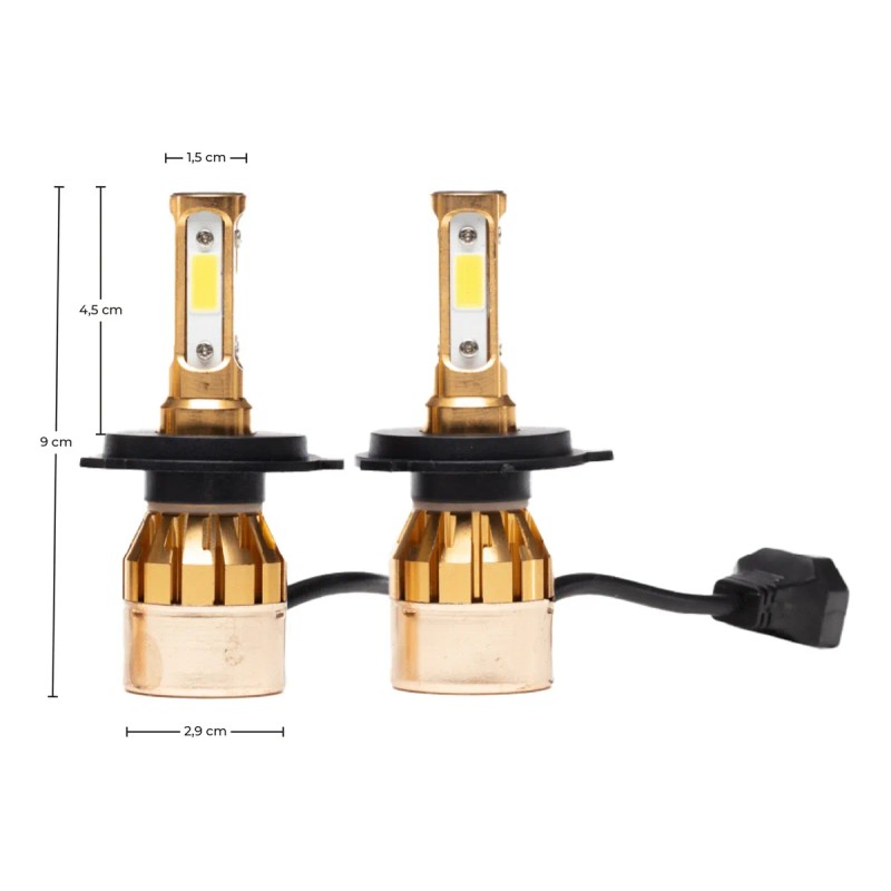 Kit Luces Led 4 Lados Caras S6 4d Cob Faros