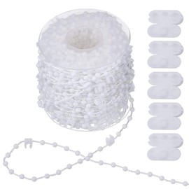 XCOZU 20 Meter Vertical Blind Chain, Blind Chain Vertical Blinds Accessories and 5 Pieces Blind Cord Connector Roller Blind Chain Connectors, Vertical Blind Bottom Chain for 3.5 Inch/89 mm Slats