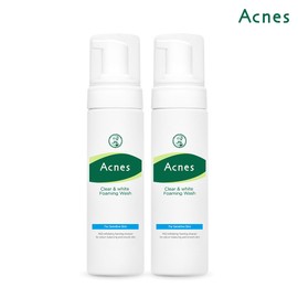 Acnes 아크네스 클리어 앤 화이트 포밍 워시 150ml x2개 Acnes Clear & White Foaming Wash 150ml x 2ea