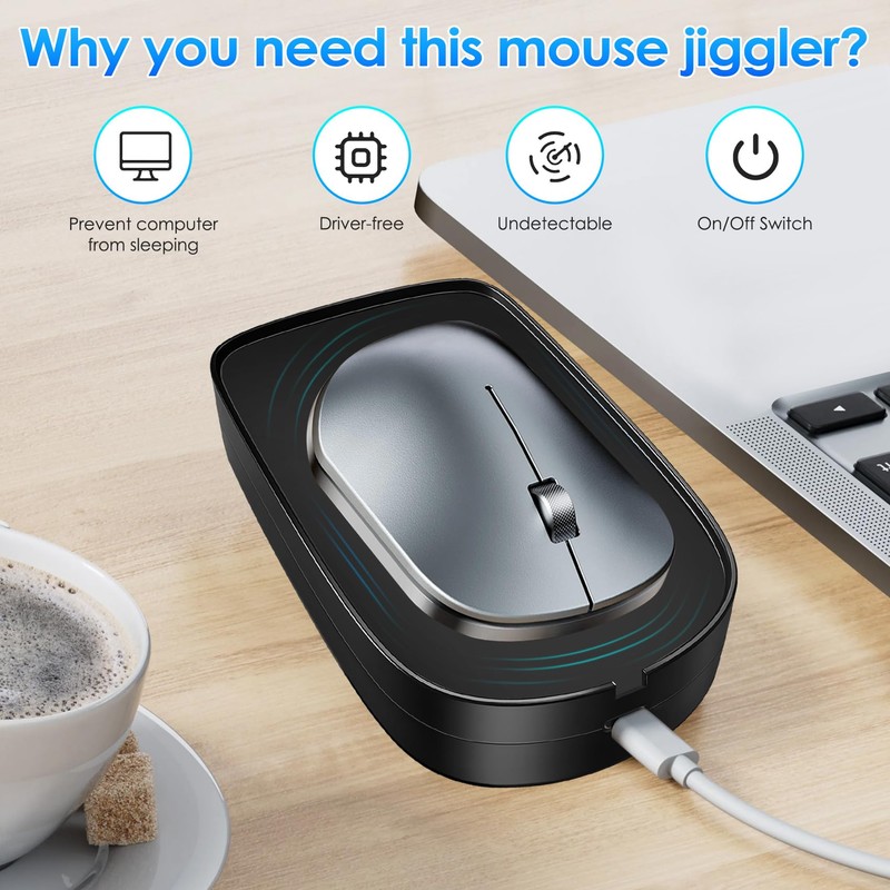 Dasing Physical Mouse Jiggler USB Mouse Mover Randomly Mouse Movement