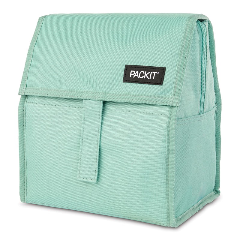 PackIt® Freezable Lunch Bag, Sage, Built with ECOFREEZE® Technology, Foldable,