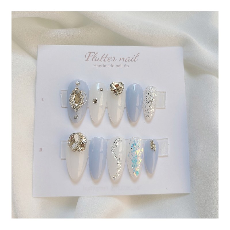 Syrup Sky Christon Handmade Nail Tips - Short Ballet /