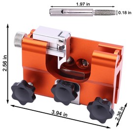 briegous Chainsaw Sharpening Jig with 5 Sharpening Heads, Portable Hand-Crank Sharpener, Suitable for 8-22 Inch Chain Saws