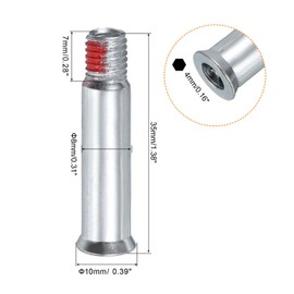 uxcell 8 Pcs Inline Skate Axle Spacer Screw Replacement, Roller Skate Replacement Accessories