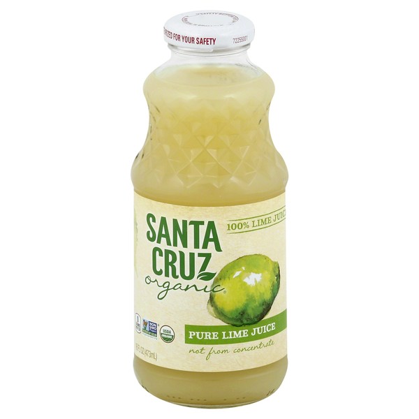 Santa Cruz Organic 100% Lime Juice, 16 Ounces