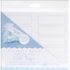 Darice, White/Silver VL296 Printable Square Gift Tag with Pearl Accent,