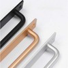 NNNJunhua Metal Heavy Duty Barn Door Handle Flush Long Base