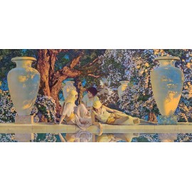 Garden of Allah, Maxfield Parrish, 9" X 18" Art Nouveau, giclee print