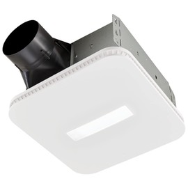 Broan-NuTone AE80LK Ventilation with LED CleanCover and Roomside Installation, ENERGY STAR Certified, 80 CFM, 0.7 Sones, White