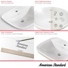 American Standard 1721001.020 Aspirations Drop-In Bathroom Sink, White