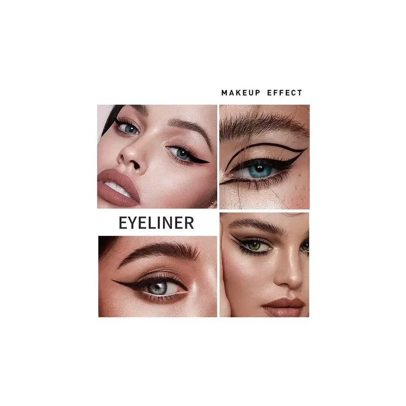 2pcs Delineadores Resistente Agua Negrosello Eyeliner Ojos