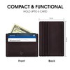 ALLEN & MATE Leather Card Holder Slim Wallet, RFID Blocking