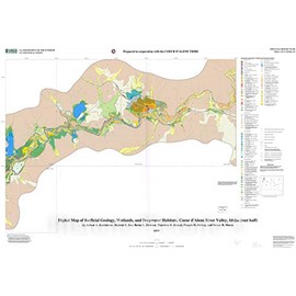 Historic Pictoric Map : Digital map of surficial Geology, Wetlands, and Deepwater habitats, Coeur d'Alene River Valley, Idaho, 1999 Cartography Wall Art : 36in x 24in
