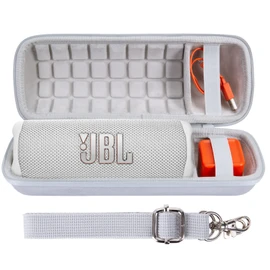 co2CREA Storage Case for JBL Flip6/Flip5/Flip4 Bluetooth Speaker (Hard Case, White Hard Case)
