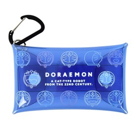 Doraemon Pass Case, Commuter Holder, 2 Pieces, Small Items, Clear Multi Case, Small, Transparent, Hook Included, Multi-functional, Washable, Face (DRAN-188)