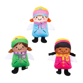 Fun Express Bulk Winter Scarf Plush Angel Assortment, 50 Pieces